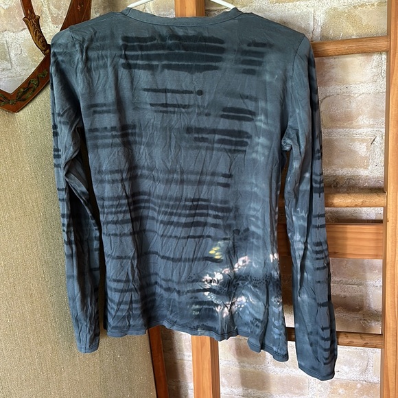 Marika Charles long sleeve v-neck T-shirt in indigo size 1 - Picture 4 of 7